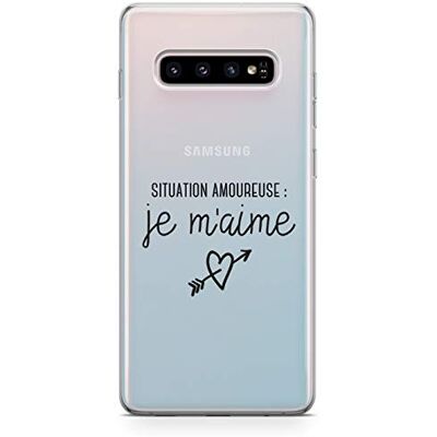 ZOKKO Samsung S10 Etui Miłość Sytuacja: Kocham siebie Miękki Przezroczysty Czarny Tusz ZOKKO Samsung S10 Etui Miłość Sytuacja: Kocham siebie Miękki Przezroczysty Czarny Tusz
