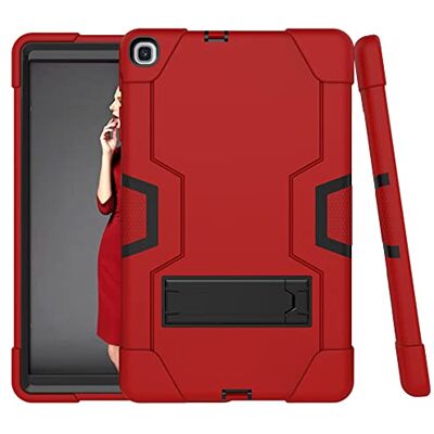 YEOU Samsung Tab A 8,4 (2020) T307 etui z podstawką, wytrzymałe ciężkie grabki odporne na wstrząsy twarde hybrydowe trzy warstwy ochronne etui silikonowe (czerwone + czarne YEOU Samsung Tab A 8,4 (2020) T307 etui z podstawką, wytrzymałe ciężkie grabki odporne na wstrząsy twarde hybrydowe trzy warstwy ochronne etui silikonowe (czerwone + czarne