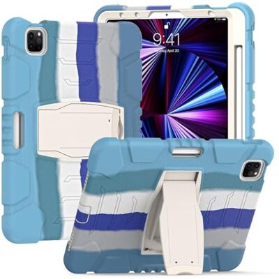 YEOU Samsung Tab S6 Lite P610 P610 z obsługą, trwały, hybrydowy, odporny na wstrząsy, trzy warstwy, silikonowa obudowa ochronna do tabletu dla dzieci (jasnoniebieska) YEOU Samsung Tab S6 Lite P610 P610 z obsługą, trwały, hybrydowy, odporny na wstrząsy, trzy warstwy, silikonowa obudowa ochronna do tabletu dla dzieci (jasnoniebieska)