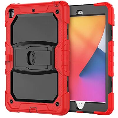YEOU iPad Pro 12.9 2018/2020 ze wsparciem, trwały, hybrydowy, lekki, odporny, silikonowa obudowa ochronna na trzy tablice dla dzieci (czerwony) YEOU iPad Pro 12.9 2018/2020 ze wsparciem, trwały, hybrydowy, lekki, odporny, silikonowa obudowa ochronna na trzy tablice dla dzieci (czerwony)