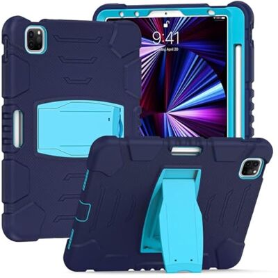 YEOU Znajdź wsparcie dla Samsung Tab A7 2020 T500 T505, trwały, hybrydowy, odporny na wstrząsy, trzy gaszące, silikonowa obudowa ochronna na tablet dla dzieci (granatowa) YEOU Znajdź wsparcie dla Samsung Tab A7 2020 T500 T505, trwały, hybrydowy, odporny na wstrząsy, trzy gaszące, silikonowa obudowa ochronna na tablet dla dzieci (granatowa)