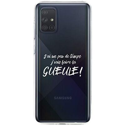 ZOKKO Etui Samsung A71 J'Ai Un Peu de Temps Je Vais Faire la Gueule Miękkie przezroczyste biały tusz ZOKKO Etui Samsung A71 J'Ai Un Peu de Temps Je Vais Faire la Gueule Miękkie przezroczyste biały tusz