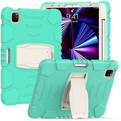 YEOU Samsung Tab S6 Lite P610 P610 z obsługą, trwały, hybrydowy, odporny na wstrząsy, trzy warstwy, silikonowa obudowa ochronna do tabletu dla dzieci (zielona mięta) YEOU Samsung Tab S6 Lite P610 P610 z obsługą, trwały, hybrydowy, odporny na wstrząsy, trzy warstwy, silikonowa obudowa ochronna do tabletu dla dzieci (zielona mięta)