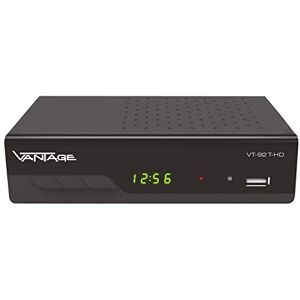 Vantage Odbiornik VT-92 T-HD (DVB T2, HEVC, wyświetlacz, USB, HDMI, SCART, odtwarzacz multimedialny), czarny Vantage Odbiornik VT-92 T-HD (DVB T2, HEVC, wyświetlacz, USB, HDMI, SCART, odtwarzacz multimedialny), czarny