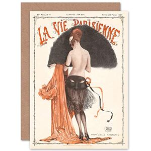 Artery8 La Vie Parisienne Mademoiselle Tartuffe okładka magazynu uszczelniona kartka z życzeniami plus koperta pusta wewnątrz Artery8 La Vie Parisienne Mademoiselle Tartuffe okładka magazynu uszczelniona kartka z życzeniami plus koperta pusta wewnątrz
