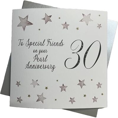 White Cotton Cards Białe bawełniane karty duży duży zakres skrętu, specjalne przyjaciele na Twojej perłie 76 cm ręcznie robiona karta z okazji 30 rocznicy, XF30S White Cotton Cards Białe bawełniane karty duży duży zakres skrętu, specjalne przyjaciele na Twojej perłie 76 cm ręcznie robiona karta z okazji 30 rocznicy, XF30S