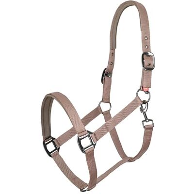 Imperial Riding Uzda Classic Sport z wytrzymałego nylonu, miękko wyściełana neoprenem, regulowana, z karabińczykiem i luksusowymi okuciami w kolorze różowego złota/złota, wygodna uzda dla konia Imperial Riding Uzda Classic Sport z wytrzymałego nylonu, miękko wyściełana neoprenem, regulowana, z karabińczykiem i luksusowymi okuciami w kolorze różowego złota/złota, wygodna uzda dla konia