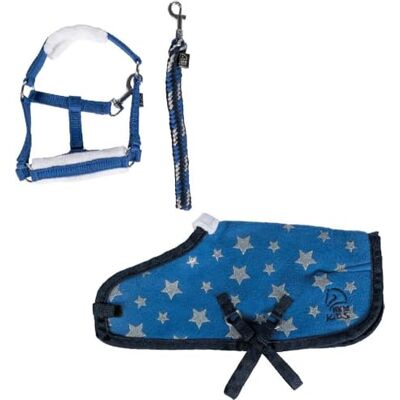 HKM Cuddle Pony Zestaw Niebieski Z Motywem Gwiazdy One Size HKM Cuddle Pony Zestaw Niebieski Z Motywem Gwiazdy One Size