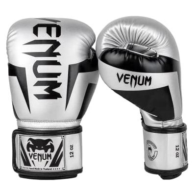 VENUM-1392-451-12oz Venum Elite rękawice bokserskie, srebrne/czarne, 12 uncji VENUM-1392-451-12oz Venum Elite rękawice bokserskie, srebrne/czarne, 12 uncji