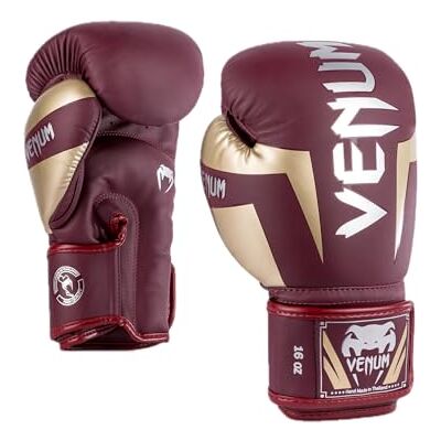 VENUM-1392-611-16oz Venum Elite rękawice bokserskie burgundowe/złote 16 oz VENUM-1392-611-16oz Venum Elite rękawice bokserskie burgundowe/złote 16 oz