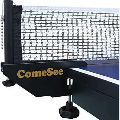 CS-302 Comesee Profesjonalny zestaw słupków do tenisa stołowego do tenisa stołowego, mocny zacisk śrubowy z wkładką z siatki, uchwyt o szerokości 4 cm, regulacja napięcia i wysokości, łatwa konfiguracja CS-302 Comesee Profesjonalny zestaw słupków do tenisa stołowego do tenisa stołowego, mocny zacisk śrubowy z wkładką z siatki, uchwyt o szerokości 4 cm, regulacja napięcia i wysokości, łatwa konfiguracja