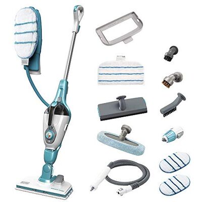 Black & Decker FSMH Mop parowy 13 akcesoriów Blanc/Bleu ciel Black & Decker FSMH Mop parowy 13 akcesoriów Blanc/Bleu ciel