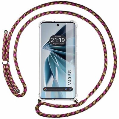 Etui TUMUNDOSMARTPHONE V40 5G - Różowe, Złote, Odporny na wstrząsy Etui TUMUNDOSMARTPHONE V40 5G - Różowe, Złote, Odporny na wstrząsy