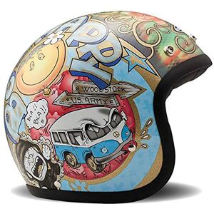 Kask DMD Vintage Woodstock - Włókno szklane, Dwa rozmiary, Wyjmowana i pralna podszewka Kask DMD Vintage Woodstock - Włókno szklane, Dwa rozmiary, Wyjmowana i pralna podszewka