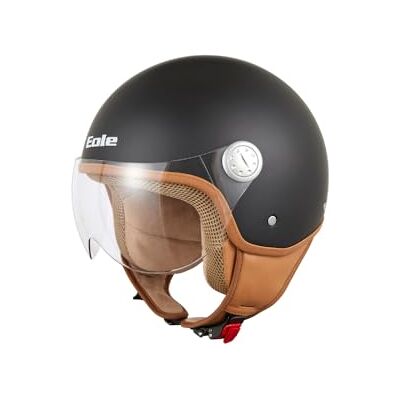 EOLE Kask Jetroad Matowy, czarno-brązowy, wnętrze EOLE Kask Jetroad Matowy, czarno-brązowy, wnętrze
