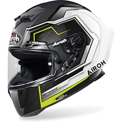 Airoh CASCO GP550 S RUSH WHITE/YELLOW GLOSS XS Airoh CASCO GP550 S RUSH WHITE/YELLOW GLOSS XS