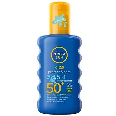 NIVEA SUN Protect & Care Spray ochronny na słońce dla dzieci Kids SPF50+ 200 ml NIVEA SUN Protect & Care Spray ochronny na słońce dla dzieci Kids SPF50+ 200 ml