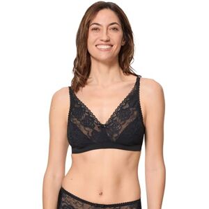 0DC71 Playtex Flower Elegance Damski biustonosz z fiszbinami x1, czarny, 90D 0DC71 Playtex Flower Elegance Damski biustonosz z fiszbinami x1, czarny, 90D