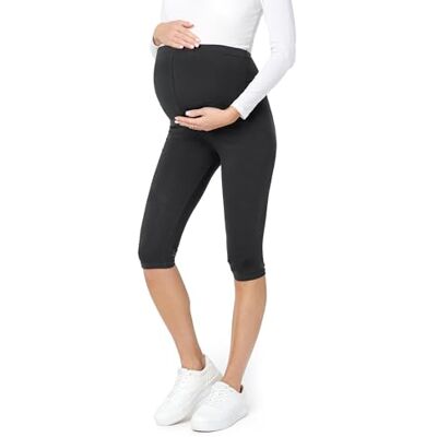 .. Be Mammy 3/4 Bawełniane Legginsy Ciążowe BE20-229 (Czarny, XXL) .. Be Mammy 3/4 Bawełniane Legginsy Ciążowe BE20-229 (Czarny, XXL)