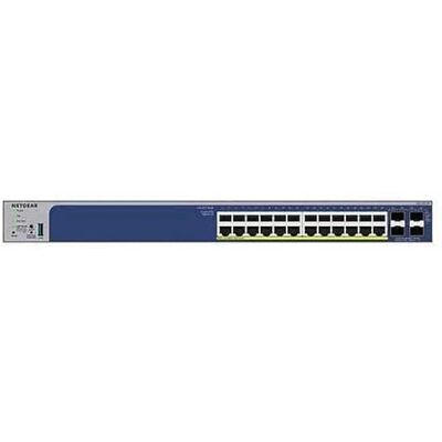 Netgear (GS728TXUP) inteligentny przełącznik, Gigabit Ethernet Ultra60, 28 portów, zarządzany, avec 16 PoE+, 8++ po 420 W et 4x10G SFP+, taniec administracyjny Le Cloud Insight, Fixation sur Un Bureau Netgear (GS728TXUP) inteligentny przełącznik, Gigabit Ethernet Ultra60, 28 portów, zarządzany, avec 16 PoE+, 8++ po 420 W et 4x10G SFP+, taniec administracyjny Le Cloud Insight, Fixation sur Un Bureau