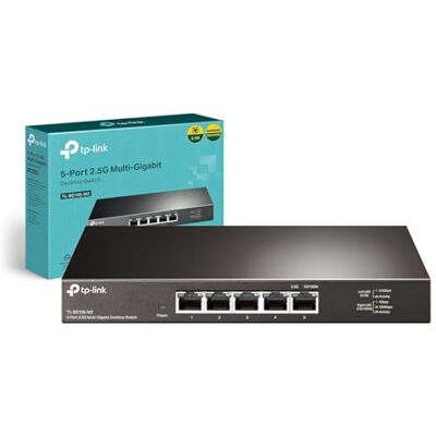 TP-Link TL-SG105-M2 Przełącznik 2.5G 5× 2.5 Gb/s Metalowa obudowa Plug & Play Obsługa backhaul do NAS i WiFi 6 TP-Link TL-SG105-M2 Przełącznik 2.5G 5× 2.5 Gb/s Metalowa obudowa Plug & Play Obsługa backhaul do NAS i WiFi 6