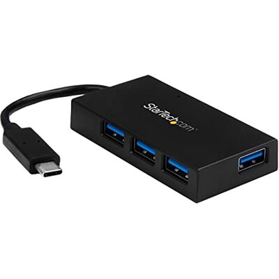 StarTech .com 4 porty USB 3.0 hub – USB-C do 4 x USB-A – w zestawie zasilacz – kompaktowy hub USB typu C – hub USB typu C – hub USB – USB typu C StarTech .com 4 porty USB 3.0 hub – USB-C do 4 x USB-A – w zestawie zasilacz – kompaktowy hub USB typu C – hub USB typu C – hub USB – USB typu C