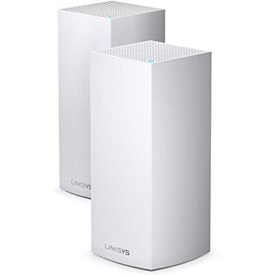 Linksys Trójpasmowy system WLAN Velop MX10600 mesh Wi-Fi 6 (AX5300) – Router z funkcją repeatera/wzmacniacza zasięgu do 525 m2 dla 100+ urządzeń – MU-MIMO i kontrola rodzicielska – 2 szt., biały Linksys Trójpasmowy system WLAN Velop MX10600 mesh Wi-Fi 6 (AX5300) – Router z funkcją repeatera/wzmacniacza zasięgu do 525 m2 dla 100+ urządzeń – MU-MIMO i kontrola rodzicielska – 2 szt., biały