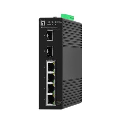 LevelOne IGS-2106P Hilbert 6-portowy przełącznik przemysłowy Gigabit PoE Smart Lite, 2 x SFP, 4 wyjścia PoE, 802.3at/af PoE LevelOne IGS-2106P Hilbert 6-portowy przełącznik przemysłowy Gigabit PoE Smart Lite, 2 x SFP, 4 wyjścia PoE, 802.3at/af PoE