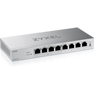 Zyxel Przełącznik PoE z 8 portami Web Managed Gigabit Network Switch 4 x porty PoE+ z budżetem 68 W QoS, agregacja linków, VLAN, IGMP Snooping bez wentylatora Komputer stacjonarny [GS1200 Zyxel Przełącznik PoE z 8 portami Web Managed Gigabit Network Switch 4 x porty PoE+ z budżetem 68 W QoS, agregacja linków, VLAN, IGMP Snooping bez wentylatora Komputer stacjonarny [GS1200