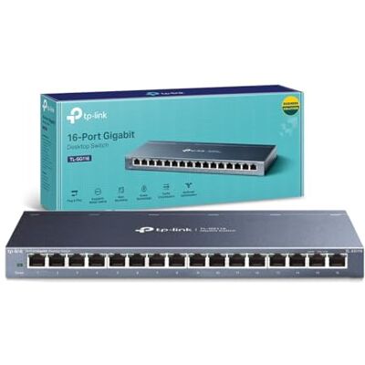TP-Link TL-SG116 16-Portowy przełącznik Gigabit Obudowa metalowa Plug & Play Energooszczędny TP-Link TL-SG116 16-Portowy przełącznik Gigabit Obudowa metalowa Plug & Play Energooszczędny
