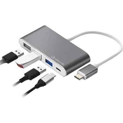 SilverHT 112001140199 USB-C Hub - Szary SilverHT 112001140199 USB-C Hub - Szary