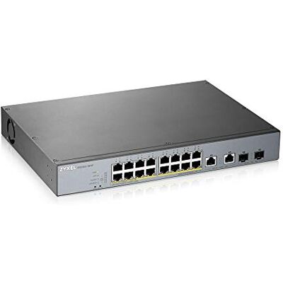 Zyxel Switch 16-port 10/100/1000 GS1350-18HP-EU0101F 16x PoE+ z 250W Budżet + 2x Combo RJ-45/SFP Porty, NebulaFlex Pro, Tryb Monitoringu, Dłuższy Zasięg Zyxel Switch 16-port 10/100/1000 GS1350-18HP-EU0101F 16x PoE+ z 250W Budżet + 2x Combo RJ-45/SFP Porty, NebulaFlex Pro, Tryb Monitoringu, Dłuższy Zasięg