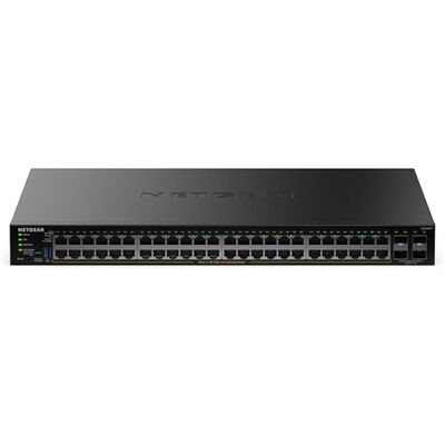 Netgear S350 Series Gigabit Ethernet PoE+ Smart Managed Essentials — przełącznik z 52 portami: 48 x 1G PoE+ @ 380 W, 4 x 1G dedykowane SFP – do montażu na biurku lub w szafie (GS348TPv2) Netgear S350 Series Gigabit Ethernet PoE+ Smart Managed Essentials — przełącznik z 52 portami: 48 x 1G PoE+ @ 380 W, 4 x 1G dedykowane SFP – do montażu na biurku lub w szafie (GS348TPv2)
