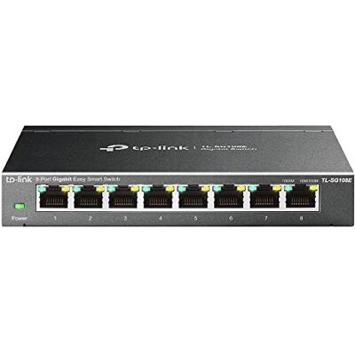 TP-Link TL-SG108E – 8-portowy gigabitowy smart switch z funkcją VLAN, QoS, IGMP, bez wentylatora, metalowa obudowa – do biura i małej firmy TP-Link TL-SG108E – 8-portowy gigabitowy smart switch z funkcją VLAN, QoS, IGMP, bez wentylatora, metalowa obudowa – do biura i małej firmy