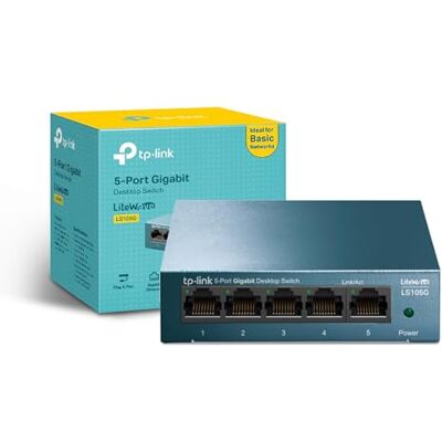 TP-Link LS105G, 5-portowy przełącznik biurkowy Gigabit, Obudowa metalowa, Plug and Play, QoS dla priorytetyzacji ruchu, Auto MDI/MDIX, Cicha i energooszczędna praca, Idealny do domu i małego biura TP-Link LS105G, 5-portowy przełącznik biurkowy Gigabit, Obudowa metalowa, Plug and Play, QoS dla priorytetyzacji ruchu, Auto MDI/MDIX, Cicha i energooszczędna praca, Idealny do domu i małego biura