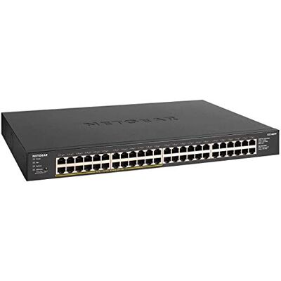 Netgear GS348PP 48-portowy Gigabit Ethernet LAN PoE Switch, z 24 x PoE+ 380 W, przełącznik sieciowy Plug-and-Play, komputer stacjonarny lub 19-calowym montażem, metalowa obudowa Netgear GS348PP 48-portowy Gigabit Ethernet LAN PoE Switch, z 24 x PoE+ 380 W, przełącznik sieciowy Plug-and-Play, komputer stacjonarny lub 19-calowym montażem, metalowa obudowa