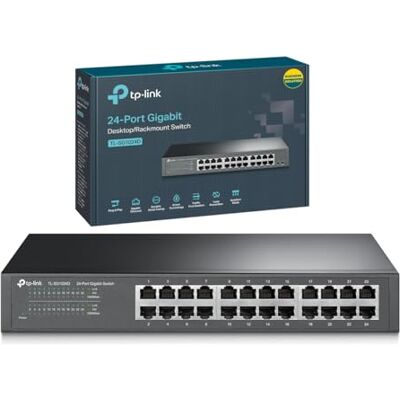 TP-Link 24-Port Gigabit Ethernet Switch, Rack-Mount/Desktop, Steel Case(TL-SG1024D) TP-Link 24-Port Gigabit Ethernet Switch, Rack-Mount/Desktop, Steel Case(TL-SG1024D)