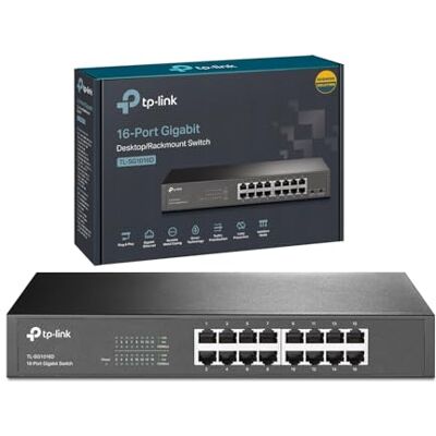 TP-Link TL-SG1016D Niezarządzalny przełącznik Gigabit 16× RJ45 Obudowa desktop lub rack Energooszczędny Plug & Play TP-Link TL-SG1016D Niezarządzalny przełącznik Gigabit 16× RJ45 Obudowa desktop lub rack Energooszczędny Plug & Play