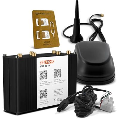 SELFSAT MWR 5540 5G Cat 12 router WLAN do 2,6 Gbps z anteną 5G czarny SELFSAT MWR 5540 5G Cat 12 router WLAN do 2,6 Gbps z anteną 5G czarny