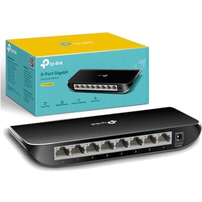 TP-Link TL-SG1008D Niezarządzalny przełącznik Gigabit 8× 10/100/1000 Mb/s Obudowa desktop Energooszczędny Plug & Play TP-Link TL-SG1008D Niezarządzalny przełącznik Gigabit 8× 10/100/1000 Mb/s Obudowa desktop Energooszczędny Plug & Play