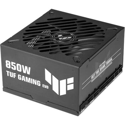 Asus TUF Gaming 850W Gold EVO Gaming zasilacz sieciowy 850 W, wentylator z podwójnym łożyskiem kulkowym, ATX 3.1 i PCIe 5.1, certyfikat 80 Plus i Cybernetics Gold, wytrawiony kabel Asus TUF Gaming 850W Gold EVO Gaming zasilacz sieciowy 850 W, wentylator z podwójnym łożyskiem kulkowym, ATX 3.1 i PCIe 5.1, certyfikat 80 Plus i Cybernetics Gold, wytrawiony kabel