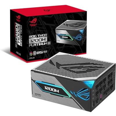 Asus ROG Thor 1200 W Platinum III zasilacz gamingowy (GaN-MOSFET, Aura Sync RGB, ATX 3.1, PCIe 5.0 Ready, magnetyczny wyświetlacz OLED, tryb Turbo, procesor GPU, certyfikat 80+ Platinum) Asus ROG Thor 1200 W Platinum III zasilacz gamingowy (GaN-MOSFET, Aura Sync RGB, ATX 3.1, PCIe 5.0 Ready, magnetyczny wyświetlacz OLED, tryb Turbo, procesor GPU, certyfikat 80+ Platinum)