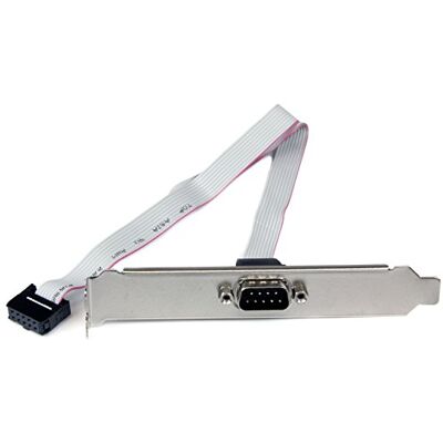 StarTech .com PLATE9M16 16 cali (40 cm) 9-pinowy szeregowy męski na 10-pinowy panel gniazda płyty głównej, płyta główna adapter do portu szeregowego, szary StarTech .com PLATE9M16 16 cali (40 cm) 9-pinowy szeregowy męski na 10-pinowy panel gniazda płyty głównej, płyta główna adapter do portu szeregowego, szary