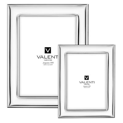 VALENTI & CO. Ramka na zdjęcia 9 x 13 cm w kolorze srebrnym z połyskiem, idealna jako prezent na ślub, ceremonię lub urodziny VALENTI & CO. Ramka na zdjęcia 9 x 13 cm w kolorze srebrnym z połyskiem, idealna jako prezent na ślub, ceremonię lub urodziny