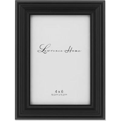 Lawrence Frames 4 x 6 klasyczna, szczegółowa czarna ramka na zdjęcia Lawrence Frames 4 x 6 klasyczna, szczegółowa czarna ramka na zdjęcia