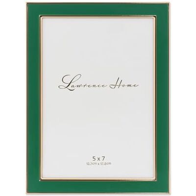 Lawrence Frames Metalowa rama, polerowana emalia, zielona, 13 x 18 cm Lawrence Frames Metalowa rama, polerowana emalia, zielona, 13 x 18 cm