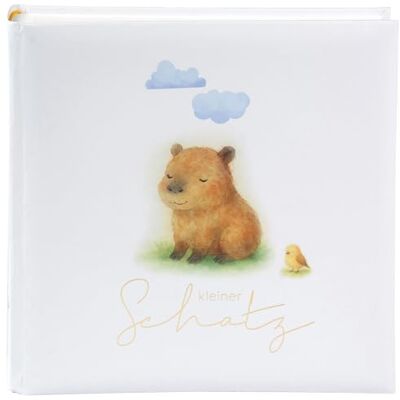 goldbuch 24 040 Album fotograficzny mały skarb, album pamiątkowy z motywem Capybara, 60 białych stron z przekładkami pergaminowymi, okładka z nadrukiem artystycznym ze złotym tłoczeniem, ok. 25 x 25 x goldbuch 24 040 Album fotograficzny mały skarb, album pamiątkowy z motywem Capybara, 60 białych stron z przekładkami pergaminowymi, okładka z nadrukiem artystycznym ze złotym tłoczeniem, ok. 25 x 25 x