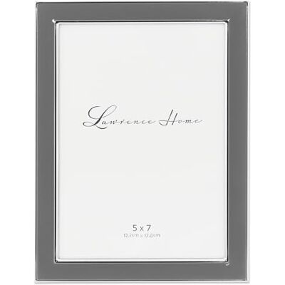Lawrence Frames Metalowa rama, polerowana emalia, szara, 13 x 18 cm Lawrence Frames Metalowa rama, polerowana emalia, szara, 13 x 18 cm