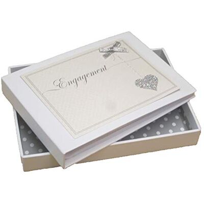 WHITE COTTON CARDS Engagement Love Heart Mini album fotograficzny (LLE-T) WHITE COTTON CARDS Engagement Love Heart Mini album fotograficzny (LLE-T)