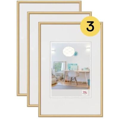 walther design ramka na zdjęcia złota 30 x 40 cm opakowanie 3 szt., ramka plastikowa New Lifestyle KV040G3 walther design ramka na zdjęcia złota 30 x 40 cm opakowanie 3 szt., ramka plastikowa New Lifestyle KV040G3
